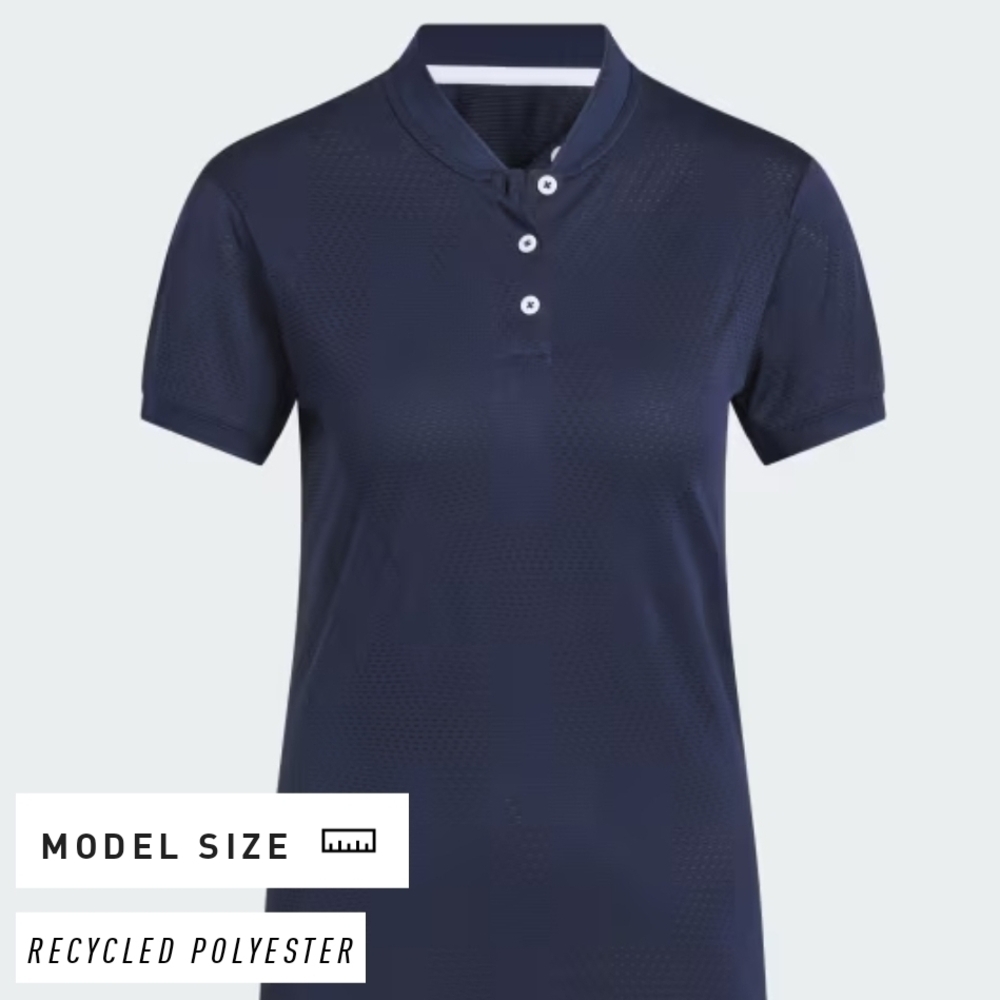 Adidas Black Fitted Button Down Polo Shirt